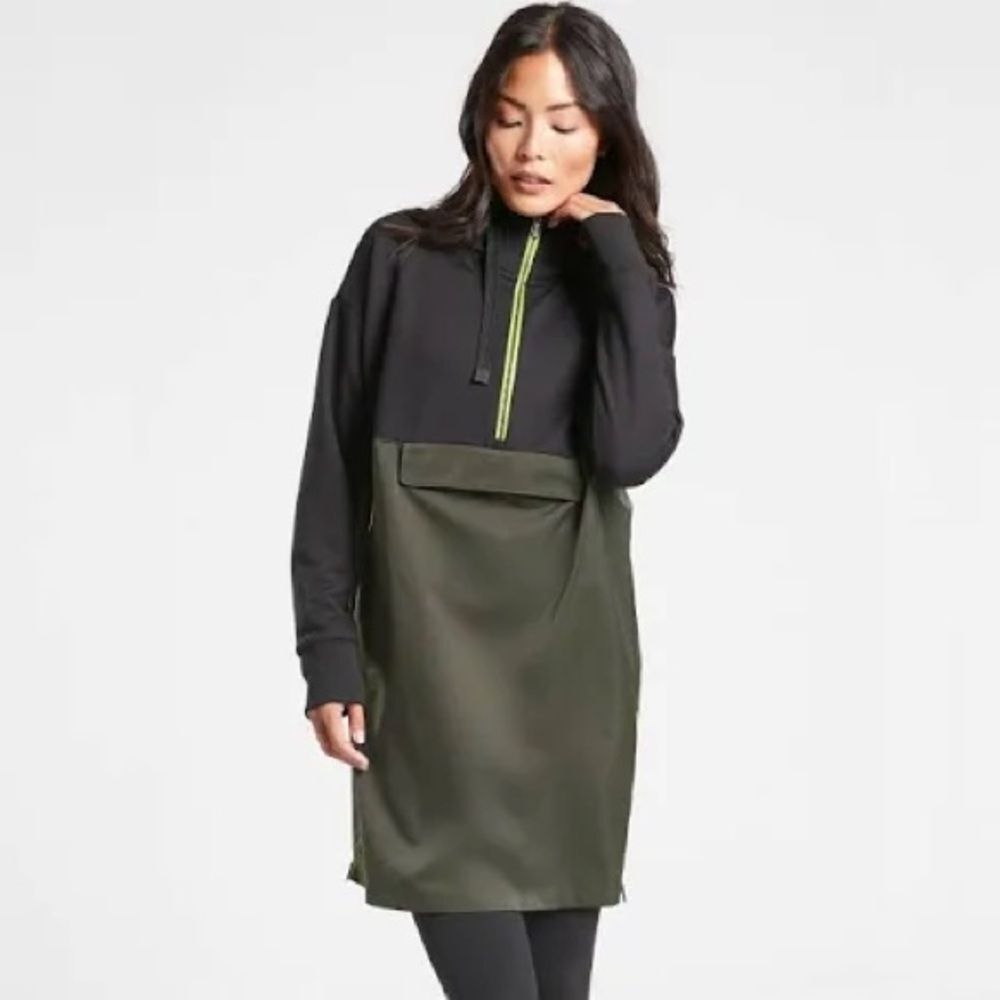 Athleta Radiant Hybrid Hooded Sweatshirt Dress